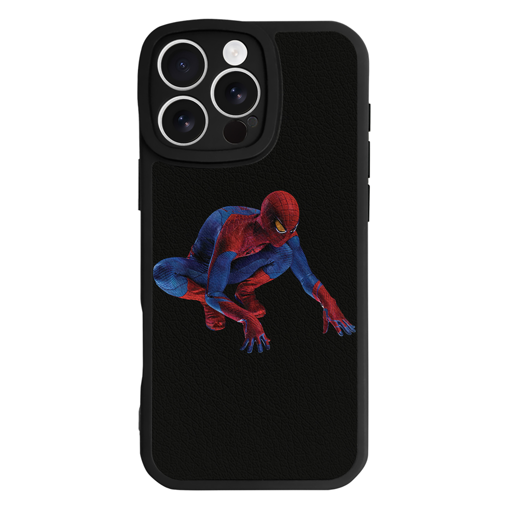 Spider Man スパイダーマン 【iPhone 16シリーズ対応】シリコンスマホケース（レザー調） 材質：シリコン